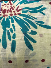 Load image into Gallery viewer, Close up of teal and burgundy scarf pattern