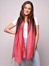 Load image into Gallery viewer, Woman wearing red colored scarf
